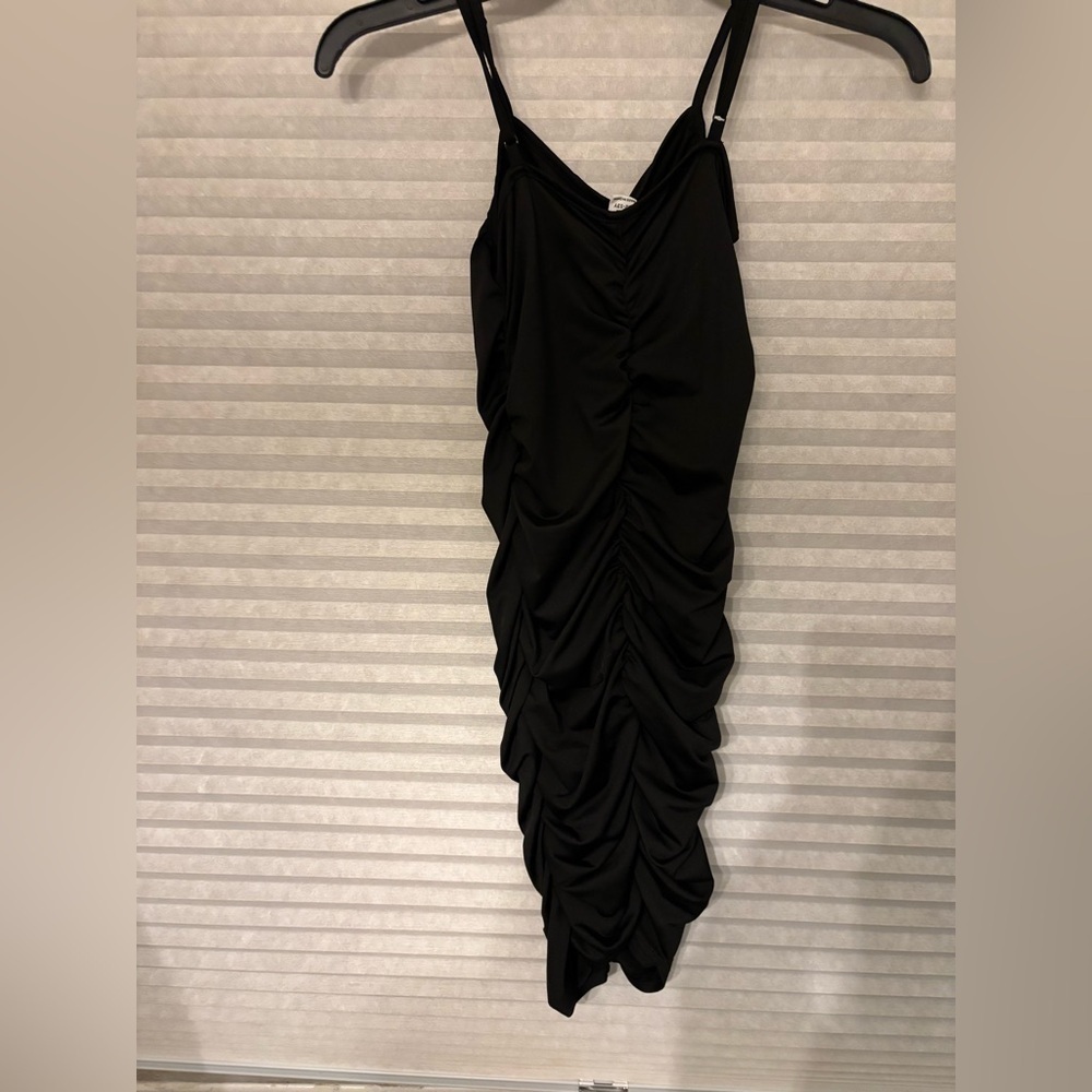 SHEIN Teen Black Ruched Bodycon Cami Dress Size 12-13Y - Picture 3 of 4